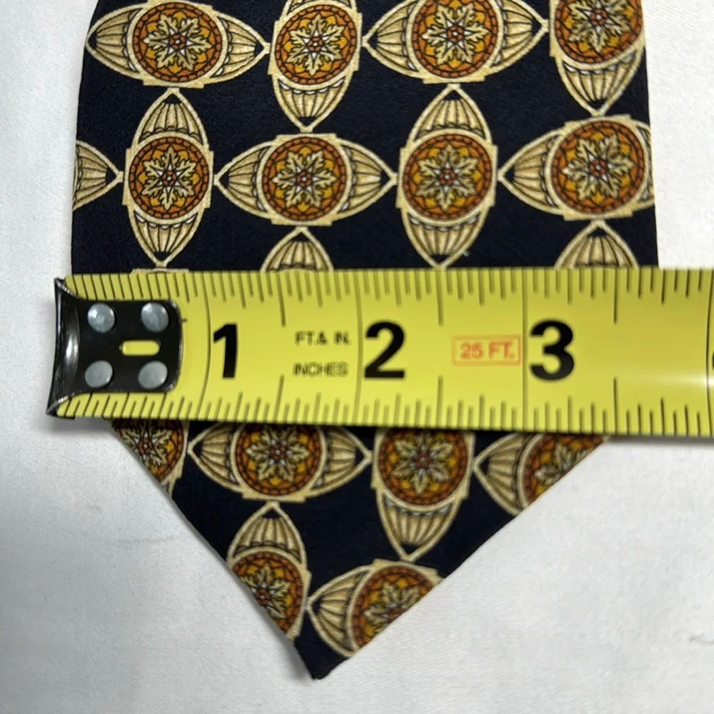 Valentino black and tan vintage silk tie.